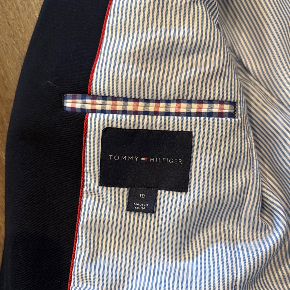 Boys Navy Sport Coat with Gold Buttons - Picture 2 of 3